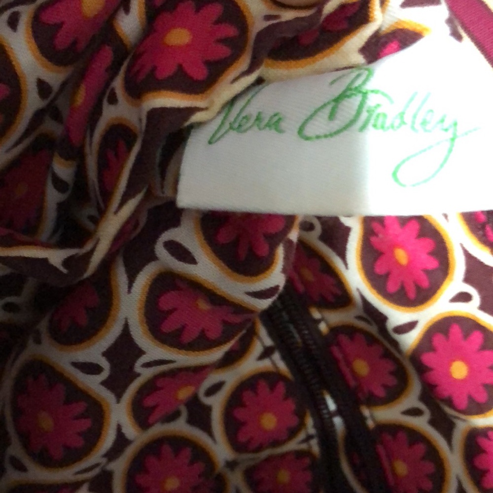 Vera Bradley Purse Pink and Brown Floral - Picture 6 of 13